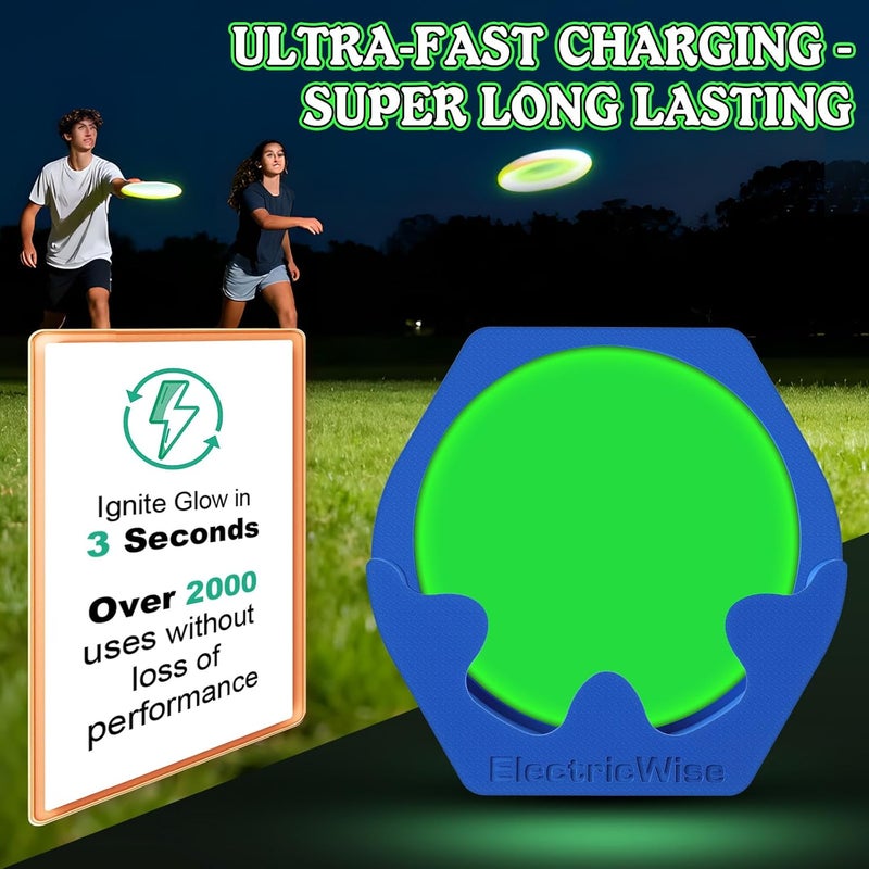ElectricWise Disc Golf UV Charging Station for Luminous Discs, Fast LED Illumination Stand, Portable Night Play Disc Golf Accessory for Outdoor Practice, Backyard Fun and Tournament Games - Image 5